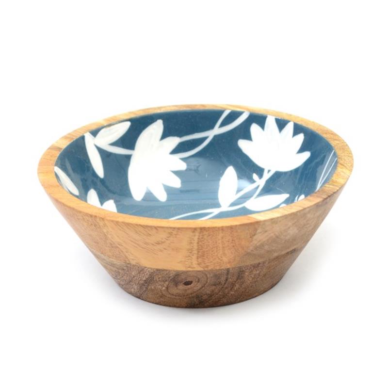 Only Natural - Schaal extra small (15cm) - Donkerblauw bloemen