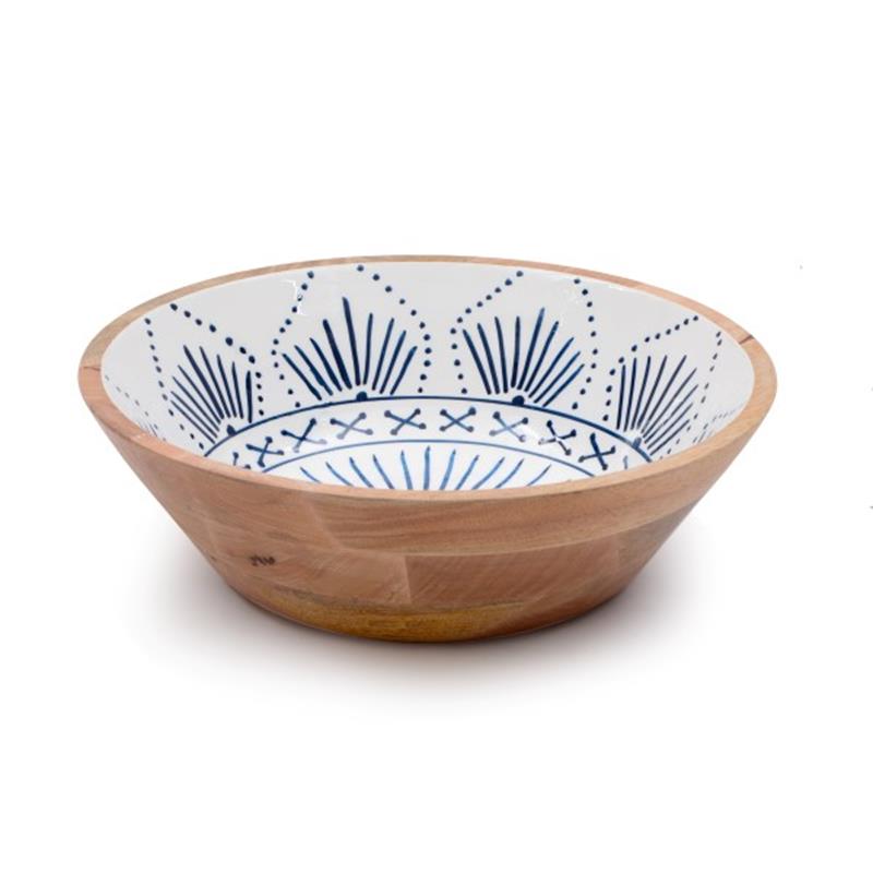 Only Natural - Schaal large (40cm) - Blauw-wit