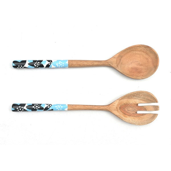 Only Natural - Slabestek - Bloemen blauw-zwart